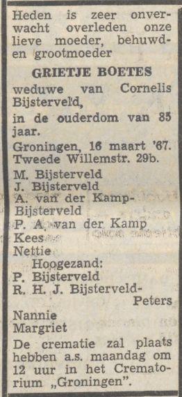 grietje boetes in 1967.